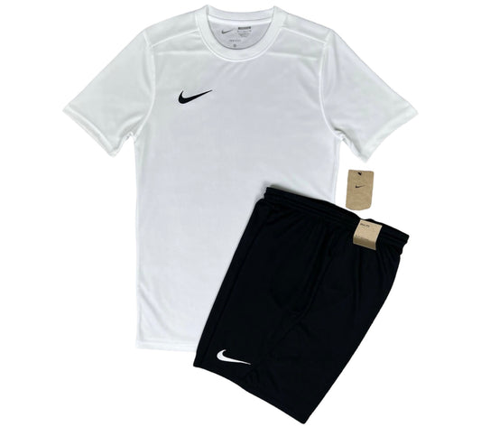 NIKE DRI FIT SET WHITE/BLACK