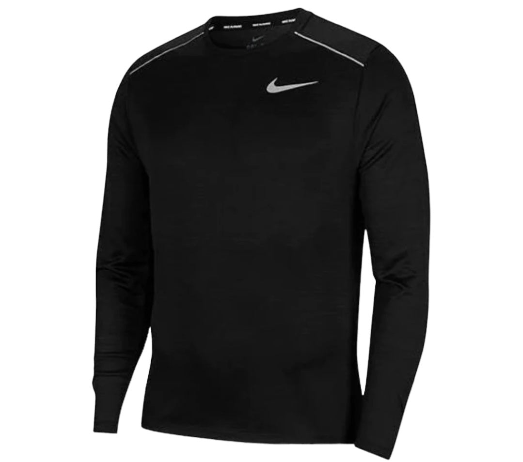 NIKE MILER 1.0 LONG SLEEVE T-SHIRT 'BLACK'