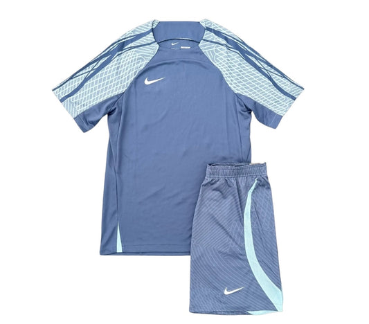 NIKE STRIKE T-SHIRT SHORT SET 'DIFFUSED BLUE/OCEAN BLISS'