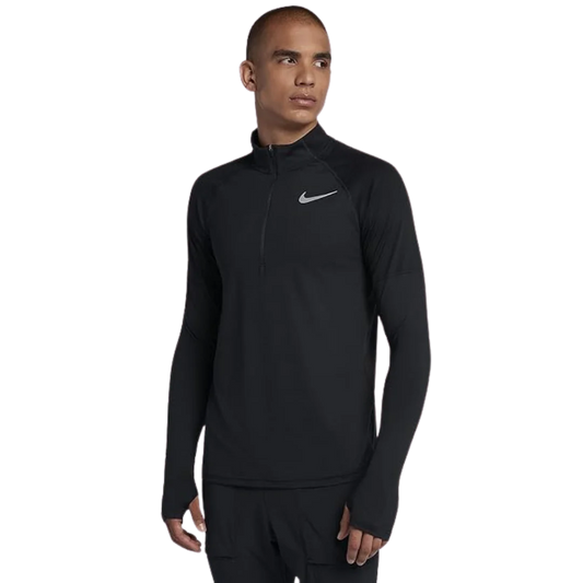 NIKE 1/4 ZIP RUNNING TOP 'BLACK'