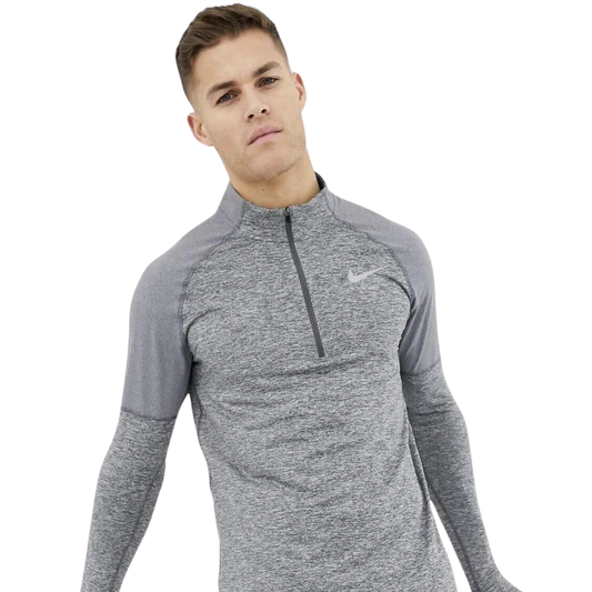 NIKE 1/4 ZIP RUNNING TOP 'GREY'