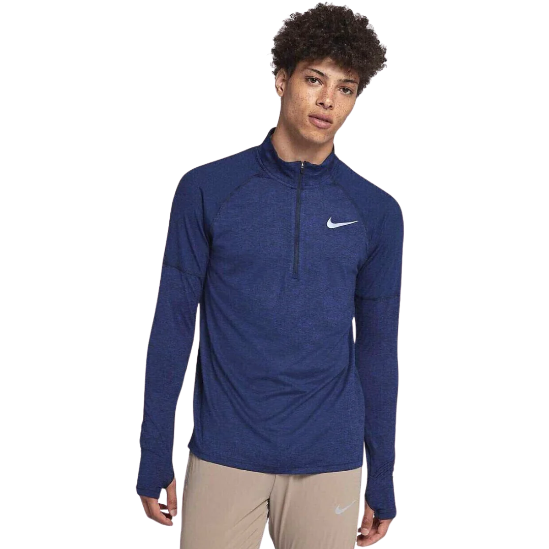 NIKE 1/4 ZIP RUNNING TOP 'NAVY'