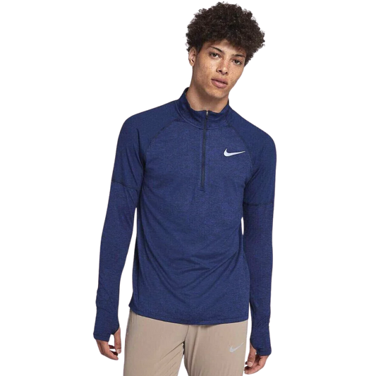 NIKE 1/4 ZIP RUNNING TOP 'NAVY'